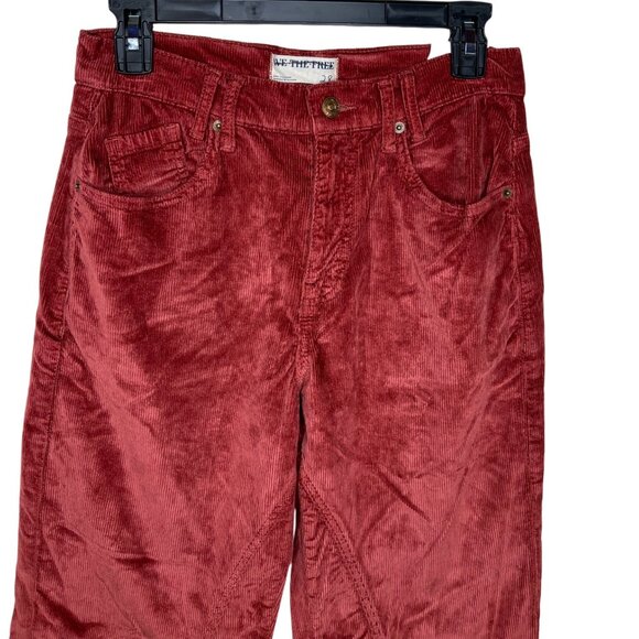 We The Free Riser Taker High Rise Straight Corduroy Pants Wine Womens 28 - Picture 11 of 15